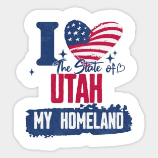 Utah my homeland Sticker